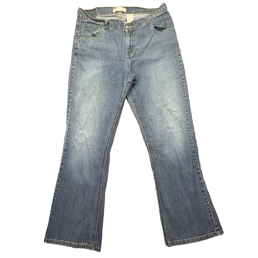 Levis Jeans Womens 16M Fits 34" Blue‎ Signature Mid Rise Bootcut Stretch Retro